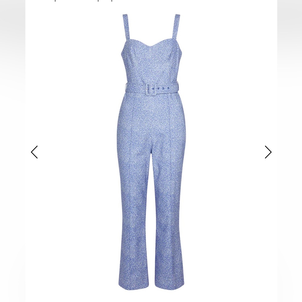 NWOT Jonathan Simkhai Layla Harper Blue Polkadot Jumpsuit size 6 - Picture 2 of 12